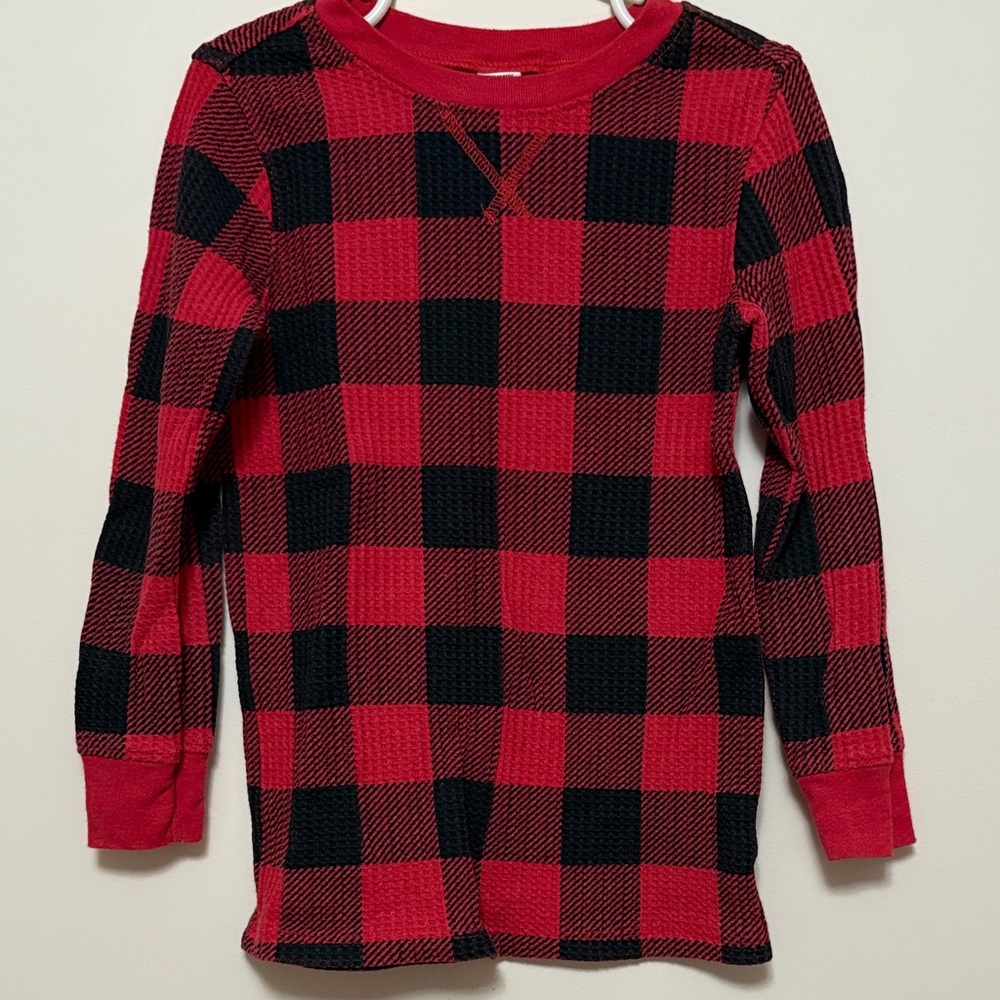 2/$20  Navy Red and Black Checkered Long Sleeve Tee